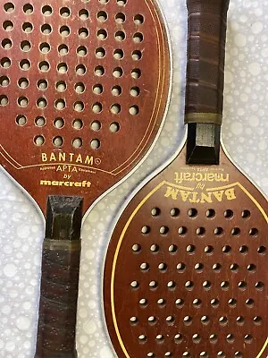 2 Vintage Bantam By Marcraft Paddle Ball Racquet Pre Owned • $32