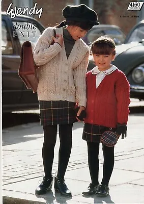 Wendy DK With Wool Merino DK KNITTING PATTERN Girls Cardigan • £0.85