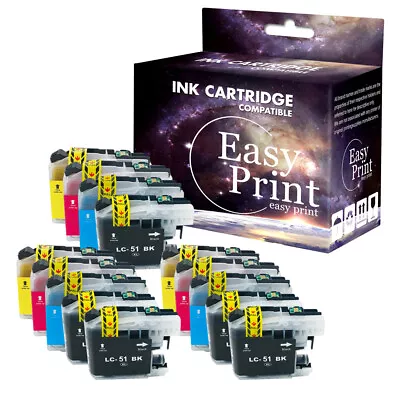 14PK Ink Fits Brother MFC-230C MFC-240c MFC-885c MFC-465cn MFC-5860 LC51 LC-51 • $18.65