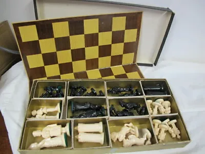 Vintage Weighted Chessmen Gallant Knight Continental C-10 Chess Game  • $24.95