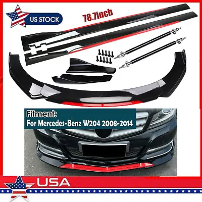 For Mercedes W204 C250 Front Rear Bumper Spoiler Body Kit Splitter Side Skirt • $99.99