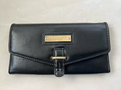 Women’s Etienne Aigner Tri Fold Black Faux Leather Wallet/Clutch Organizer • $12
