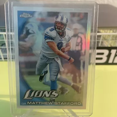 2010 Topps Chrome Matthew Stafford Refractor Hof Lions • $1.99