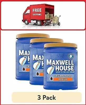 (3 Pack)Maxwell House Original Roast Ground Coffee 42.5 Oz. Canister • $38.99