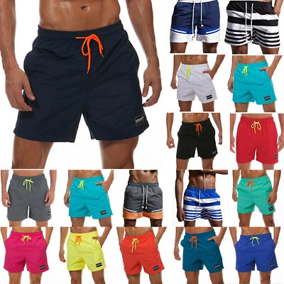 £13.99 • Buy Mens Swimming Board Shorts Swim Shorts Trunks Swimwear Beach Summer Boys Casual