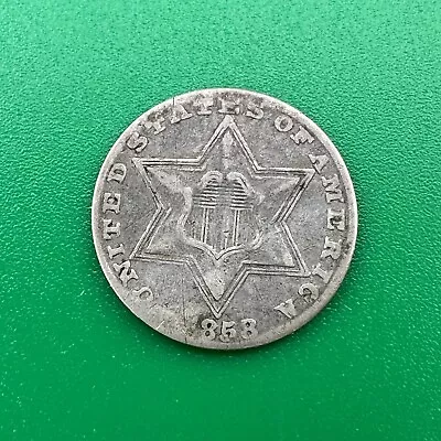 1858 Three Cent Silver U.S. Type Coin 3c • $53