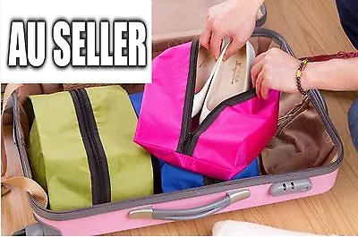 $5.50 • Buy Waterproof Laundry Shoe Travel Pouch Storage Portable Zipper Tote Bag Organizer