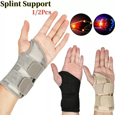 Wrist Brace Support Hands Carpal Tunnel Splint Arthritis Sprain Stabilizer Strap • £8.79