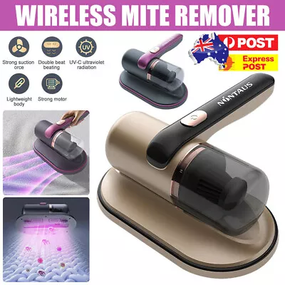 Wireless Bed Vacuum Cleaner 1800mAh UV-C Mite Remover For Bedroom Pillows Sheets • $38.99