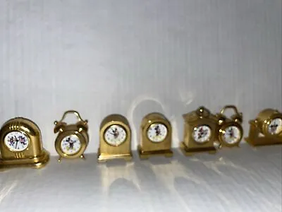 Disney Mickey Mouse Miniatures Mini Clocks ~Lot Of 7~Needs Batteries • $59.99