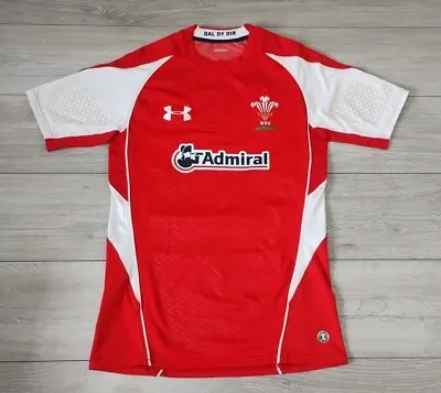 Wales Rugby Union Home Shirt 2010/2011 Under Armour XL Pro Player Jersey Top A2T • £29.99