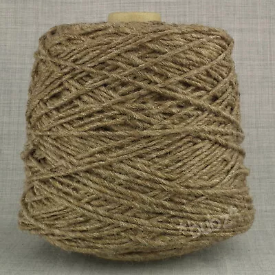£17.95 • Buy CHUNKY PURE SHETLAND WOOL OATMEAL 500g CONE 10 BALLS KNITTING WEAVING YARN BROWN