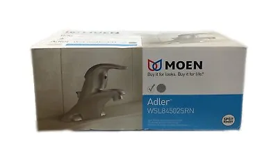 MOEN Adler 4 In. Centerset Single-Handle Low-Arc Bathroom Faucet Brushed Nickel • $59.95