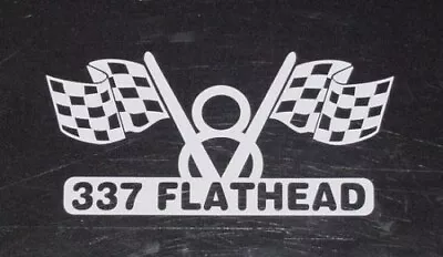 V8 FLATHEAD 337 Engine Decal For Nostalgia Classic Muscle Hot Rod Or Muscle Car • $9.93