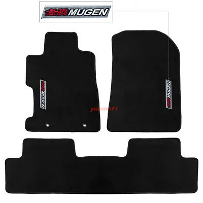 For 2006-2011 Honda Civic Floor Mats Carpets Nylon Front Rear Black W/ Mugen • $57.99