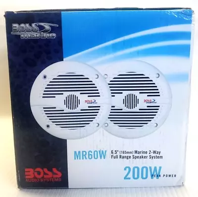 BOSS Marine Audio Systems MR60W 6.5 Inch Marine Stereo Speakers 200 Watts 2 Way • $28.83