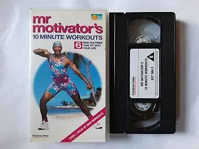 Mr Motivator's Six 10 Minute Workouts (VHS 1995) GMTV EXERCISES DERRICK EVANS • £5