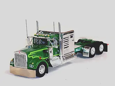 Dcp Custom Stretched&lowered Green Kenworth W900A 60 Mercury Sleeper 1/64  • $139.99