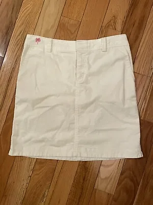 Vintage Lilly Pulitzer White Label White Corduroy Skirt Size 4 • $15