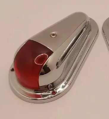 Vintage Boat Replacement 4  Stainless Side-Mounted Port Left Red Light Cover NOS • $14.88