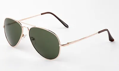 Aviator Sunglasses Top Gun Classic Metal Spring Frame Men Women Pilot UV 100% • $8.95