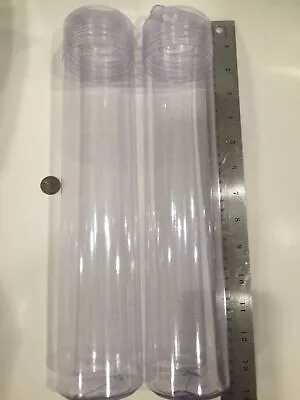 1 Pc Plastic Tubes Clear W/ Hang Caps Container Storage 13 1/4   X 2.5  XL  • $4.99