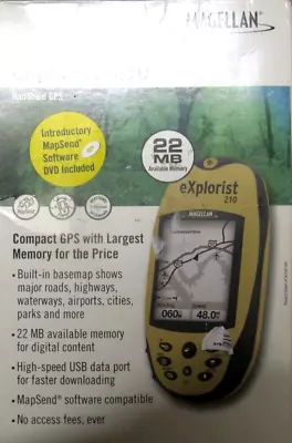 Magellan EXplorist 210 Handheld GPS Unit Waterproof Hiking Geocache Portable !! • $29.99