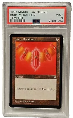 MTG Magic The Gathering - Ruby Medallion - Tempest  - PSA 9 Mint - Rare  • $47.60