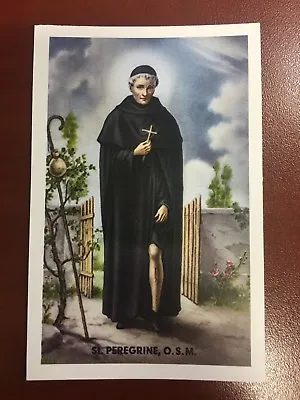 Holy Card Relic Of Saint Peregrine Laziosi Patron Of Those With Cancer #PL0002 • $1