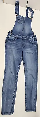 $12.95 • Buy Wallflower Overalls Juniors Size Large Bibs Skinny Leg Blue Casual Jeans
