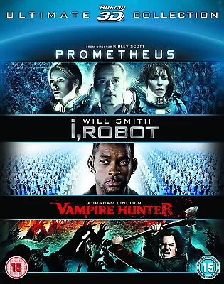 Prometheus / I Robot / Abraham Lincoln Vampire Hunter Triple Pack (Blu-ray 3D) • £34.99