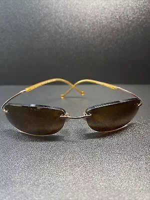 Maui Jim MJ 916-21 61/18-120 Honolua Bay Bronze Rimless Sunglasses G4 • $39.99