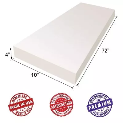 Upholstery Visco Memory 4 H X 10 W X 72 L Foam Sheet 3.5 Lb Density • $131.89