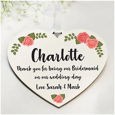 Personalised Wedding Thank You Gifts For Maid Of Honour Bridesmaid Flower Girls  • £5.99