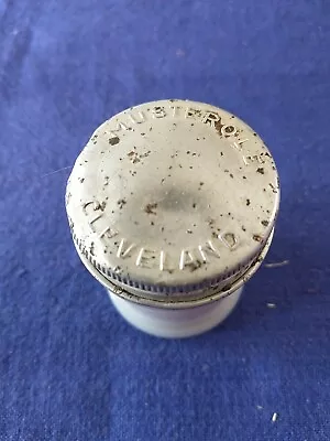 Vintage Musterole Cleveland Milk Glass Medicine Jar With Metal Lid • $8.99