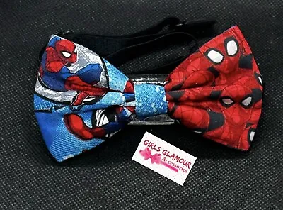 Spiderman Super Hero Bow Tie Necktie Dickie Games Costume Comics T-Shirt BT070 • £6.99