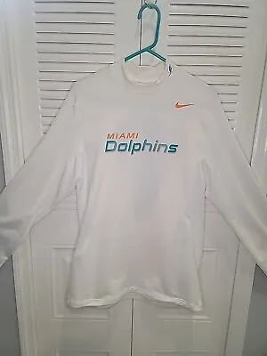 Nike Dri Fit Miami Dolphins Shirt T-Shirt Training Equipment Athletic Fit Large • $40