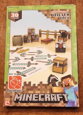 Minecraft Overworld Utility Pack Easy To Build Paper Craft Kit 30 Pieces • $13