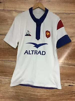 Le Coq Sportif White FFR Rugby T-Shirt • £22