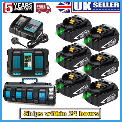 For  Makita 6.0Ah BL1860B BL1850B BL1890B 18V LXT Lithium‑Ion Battery UK • £30.31