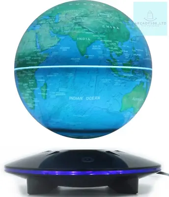 Magnetic Levitating Globe 6 Inch LED Levitation Floating World Map Globe Auto • £101.87