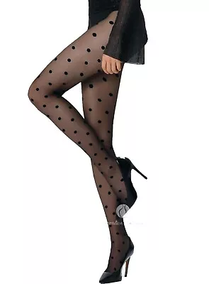£4.99 • Buy Sexy Ladies Fashion Design POLKA DOT Pattern Tights By Sentelegri  ROSE 
