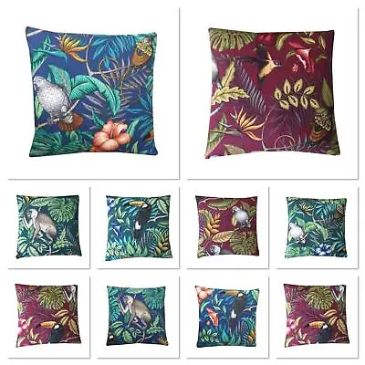 Exotic Rainforest Jungle Tropical Animals Handmade Decorative Cushion Cover • £8.32