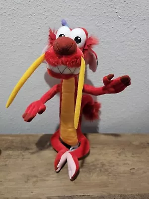 Disney Store Mushu Mulan Plush 15  Red Dragon Authentic Movie Toy Stuffed Animal • $16.19