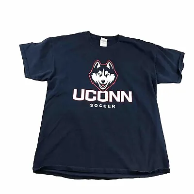 UConn Huskies Shirt Mens Large Blue Soccer Short Sleeve NCAA Tee • $18.75