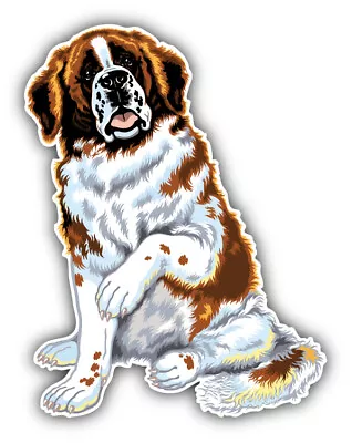 Saint Bernard Dog Animal Car Bumper Sticker Decal • $2.75