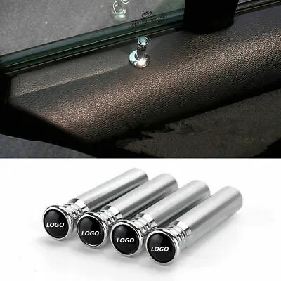 4Pcs Car Door Lock Pins Knob Ring Trim Cover With Logo For BMW Dodge Benz MINI • $15.29