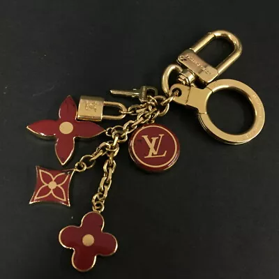 Louis Vuitton Porte Cles Pampille Gold Tone Key Ring Bag Charm/4X1452 • £0.79