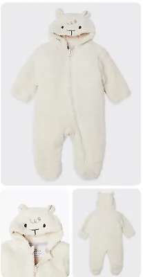 £12 • Buy Baby Boy Girl 3-6 Months Snowsuit Pramsuit Winter Coat All In One Ex M&S