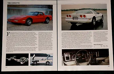 ★★1984 Chevy Corvette Spec Sheet Info 84 L83 5.7 Targa Roof Hard Top Convertble★ • $8.09